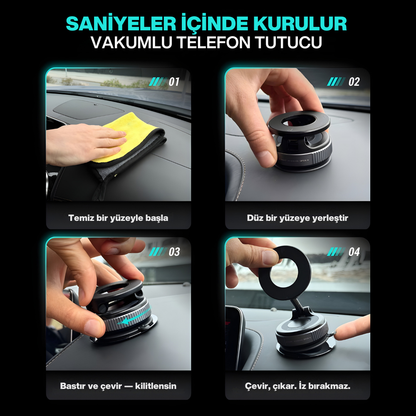 VAKUMLU MANYETİK TELEFON TUTUCU